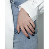 Shanice S925 Zircon Golden Star Ring Women Party Jewelry Men Finger Anillo
