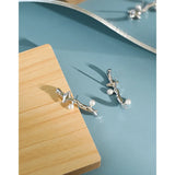 SHANICE S925 Sterling Silver Stud Earrings Shell Beads Female Jewelry
