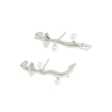 SHANICE S925 Sterling Silver Stud Earrings Shell Beads Female Jewelry