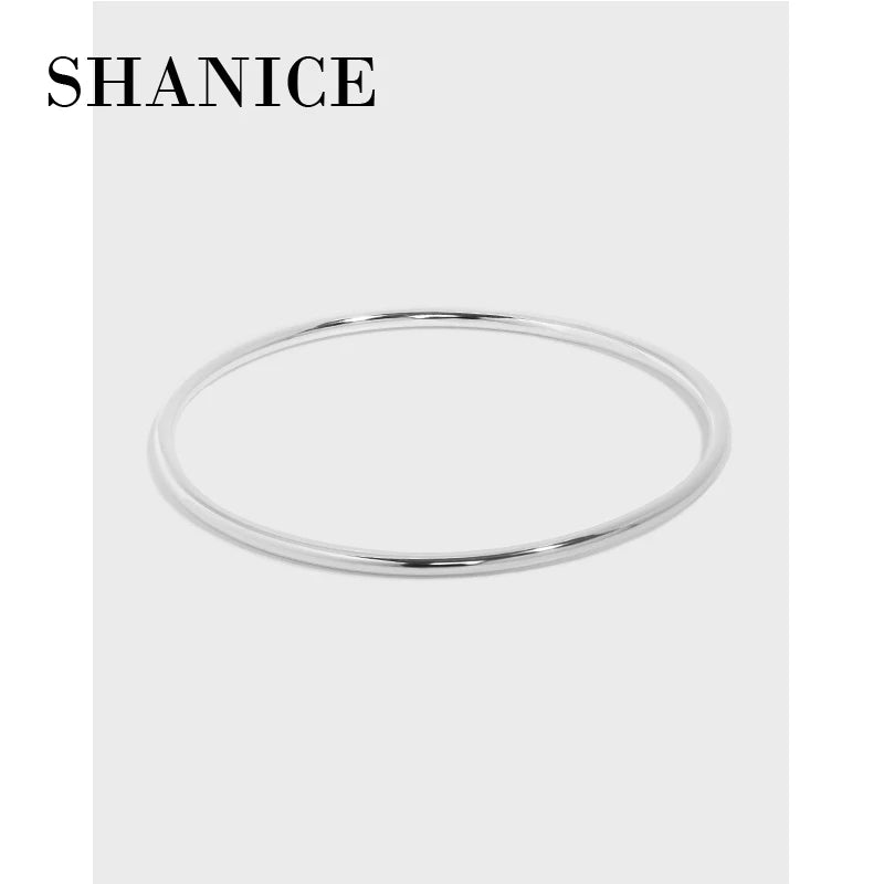 SHANICE S999 Sterling Silver minimalist 2.2mm Bangle Gift