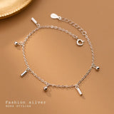 SHANICE Polish Cylinder S925 Silver Anklet Ankle Bracelet Summer Jewelry