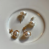 SHANICE Natural Freshwater Pearl Stud Earrings