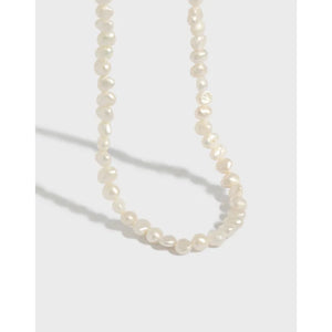 SHANICE S925 Silver Necklace Natural Pearl Choker