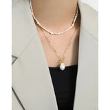 SHANICE S925 Silver Necklace Natural Pearl Choker