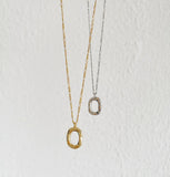 SHANICE Women S925 Silver Oval Donuts Pendant Necklace Heavy Link Chain