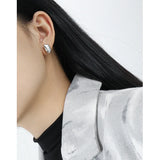 SHANICE minimalist smooth S925 silver asymmetric earrings