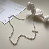 S925 Sterling silver Charm Beads Necklace Pendant Chain Jewelry