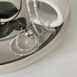 SHANICE S925 Sterling Silver Ball Necklace Clavicle Pendant
