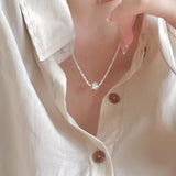 SHANICE S925 Sterling Silver Ball Necklace Clavicle Pendant