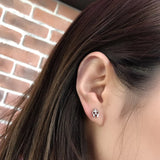 925 Sterling Silver Shark Stud Earrings Punk Gothic Jewelry