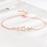 925 Silver Bracelet Womens Star Splicing Hot Jewelry WH225