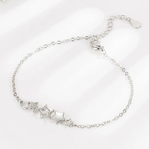 925 Silver Bracelet Womens Star Splicing Hot Jewelry WH225