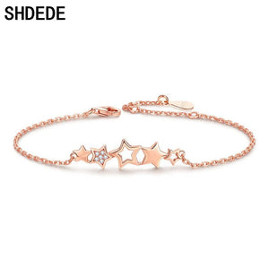 925 Silver Bracelet Womens Star Splicing Hot Jewelry WH225