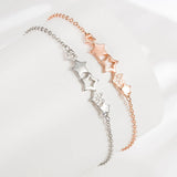 925 Silver Bracelet Womens Star Splicing Hot Jewelry WH225