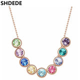 Vintage Austrian Crystal Pendant Necklace Rhinestone Choker