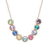 Vintage Austrian Crystal Pendant Necklace Rhinestone Choker