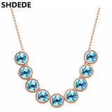 Vintage Austrian Crystal Pendant Necklace Rhinestone Choker