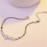Heart Bracelet For Women Jewelry Engagement Wedding Party Christmas Gift