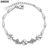 Four Leaf Clover Rhinestone Bracelet Women's Jewelry