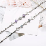 Four Leaf Clover Rhinestone Bracelet Women's Jewelry