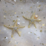 Starfish Brooch Natural Pearl Jewelry Gift