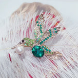High Quality Pearl Bird Brooch Rhinestone Pins Gift