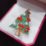 Pearl Christmas Tree Brooch Women Freshwater Pearl Jewelry