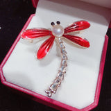Dragonfly Freshwater Pearl Brooch Women Jewelry Gift