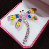 Dragonfly Freshwater Pearl Brooch Women Jewelry Gift
