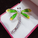Dragonfly Freshwater Pearl Brooch Women Jewelry Gift