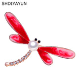Dragonfly Pearl Brooch Women's Jewelry Gift