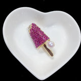 Pearl Ice Cream Brooch for Women Lovely Pins
