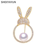 Totoro Brooch Natural Freshwater Pearl Fine Jewelry