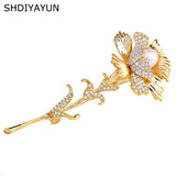 Flower Brooch Natural Freshwater Pearl Fine Jewelry Corsage