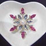 Snowflake Freshwater Pearl Brooch Wedding Jewelry