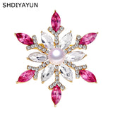 Snowflake Freshwater Pearl Brooch Wedding Jewelry