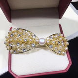 Freshwater Pearl Beads Bow Hair Clip