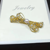 Natural Pearl Hair Clip Lovely Bow Hairpin Gift