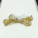 Natural Pearl Hair Clip Lovely Bow Hairpin Gift