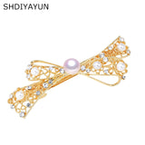 Natural Pearl Hair Clip Lovely Bow Hairpin Gift
