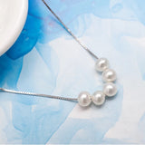 Sterling Silver Pearl Choker Necklace for Women