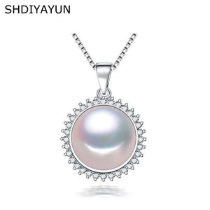 Freshwater Pearl Necklace Sterling Silver Pendant