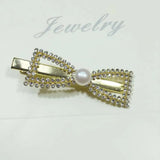 Pearl Hair Clip Woman Freshwater Pearl Jewelry Barrette Bow Hair Pin