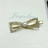 Pearl Hair Clip Woman Freshwater Pearl Jewelry Barrette Bow Hair Pin
