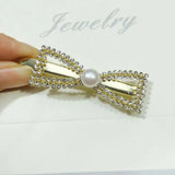 Pearl Hair Clip Woman Freshwater Pearl Jewelry Barrette Bow Hair Pin