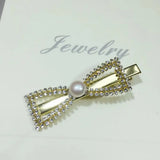 Pearl Hair Clip Woman Freshwater Pearl Jewelry Barrette Bow Hair Pin