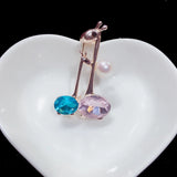 High Quality Pearl Brooch Rhinestone Two Deer Brooch For Women