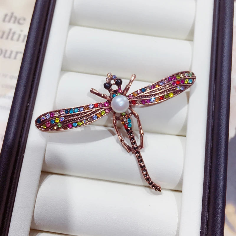 High Quality Dragonfly Brooch Natural Freshwater Pearl Jewelry