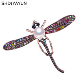 High Quality Dragonfly Brooch Natural Freshwater Pearl Jewelry