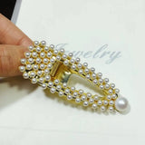 Pearl Beads Hair Clip Freshwater Pearl Barrette Hair Pin Accessories Women
